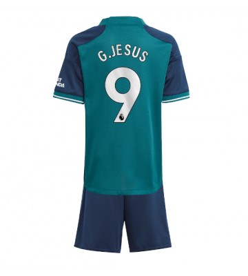Arsenal Gabriel Jesus #9 Tercera Equipación Niños 2023-24 Manga Corta (+ Pantalones cortos)